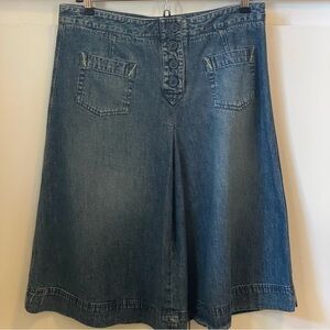 Liz Claiborne Blue A-Line Denim Skirt
